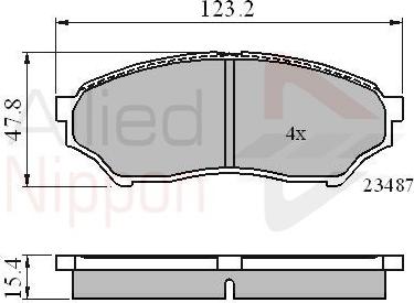 Comline ADB0826 - Bremžu uzliku kompl., Disku bremzes autospares.lv