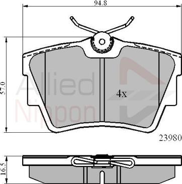 MOPROD MDP1420 - Brake Pad Set, disc brake www.autospares.lv