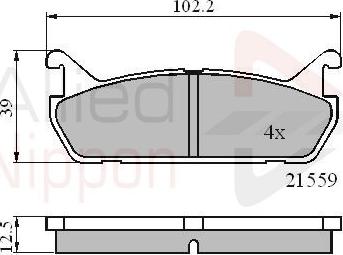 Comline ADB0875 - Bremžu uzliku kompl., Disku bremzes autospares.lv