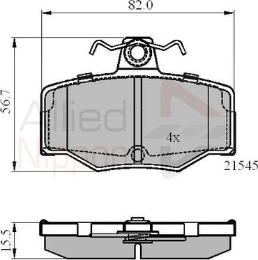 Comline ADB0878 - Bremžu uzliku kompl., Disku bremzes www.autospares.lv