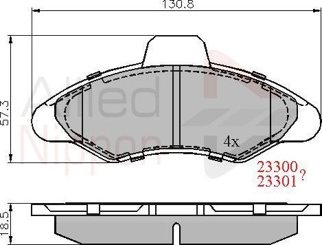 Comline ADB0393 - Тормозные колодки, дисковые, комплект www.autospares.lv