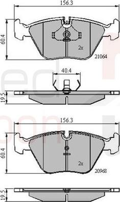 Comline ADB0358 - Bremžu uzliku kompl., Disku bremzes www.autospares.lv