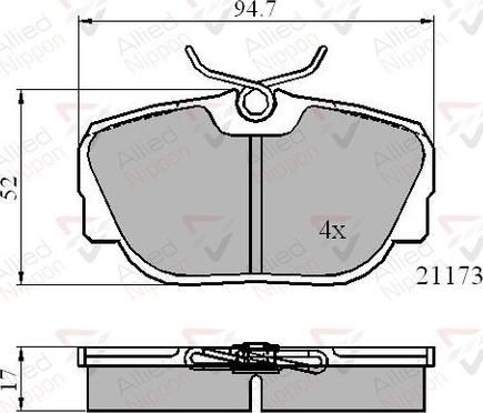 Comline ADB0361 - Bremžu uzliku kompl., Disku bremzes autospares.lv