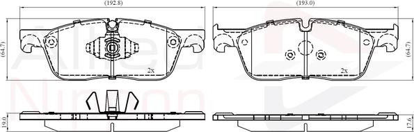 Comline ADB02446 - Bremžu uzliku kompl., Disku bremzes www.autospares.lv