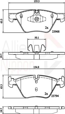 Comline ADB02011 - Bremžu uzliku kompl., Disku bremzes autospares.lv