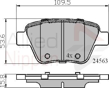 Comline ADB02022 - Тормозные колодки, дисковые, комплект www.autospares.lv