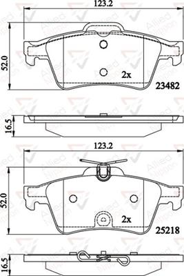 Comline ADB02198 - Bremžu uzliku kompl., Disku bremzes www.autospares.lv