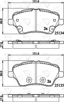 Comline ADB02197 - Bremžu uzliku kompl., Disku bremzes autospares.lv