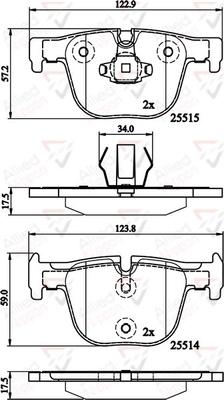 Comline ADB02147 - Bremžu uzliku kompl., Disku bremzes www.autospares.lv