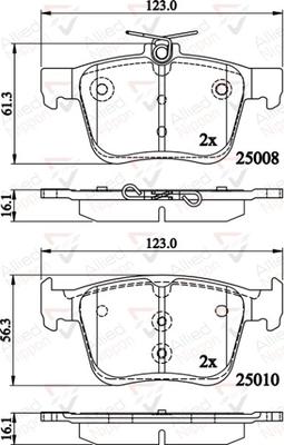 Comline ADB02156 - Тормозные колодки, дисковые, комплект www.autospares.lv