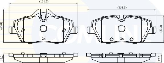 Comline ADB02160 - Bremžu uzliku kompl., Disku bremzes www.autospares.lv