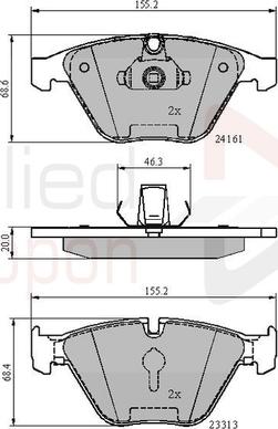 Comline ADB02100 - Bremžu uzliku kompl., Disku bremzes autospares.lv