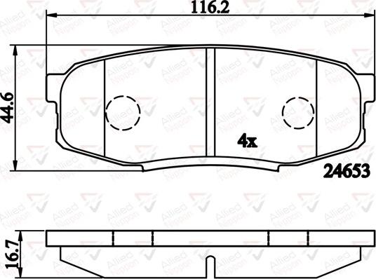 Comline ADB02124 - Тормозные колодки, дисковые, комплект www.autospares.lv