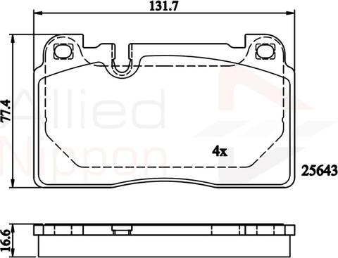 Comline ADB02302 - Bremžu uzliku kompl., Disku bremzes www.autospares.lv