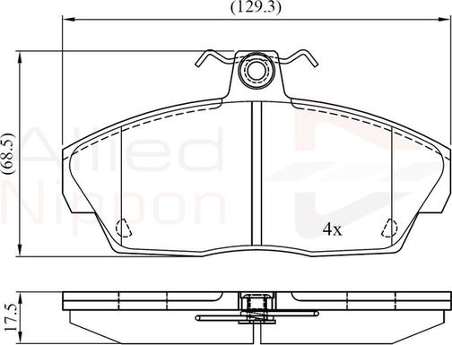 Comline ADB0232 - Тормозные колодки, дисковые, комплект www.autospares.lv