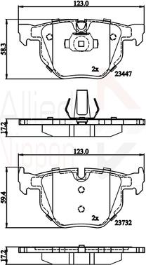 Comline ADB02295 - Brake Pad Set, disc brake www.autospares.lv