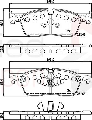 Comline ADB02253 - Bremžu uzliku kompl., Disku bremzes www.autospares.lv