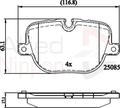 Comline ADB02212 - Bremžu uzliku kompl., Disku bremzes www.autospares.lv