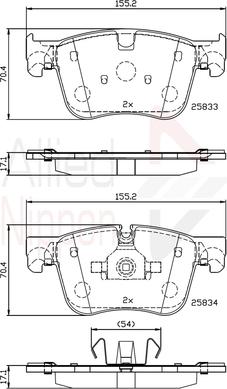 Comline ADB02236 - Bremžu uzliku kompl., Disku bremzes autospares.lv