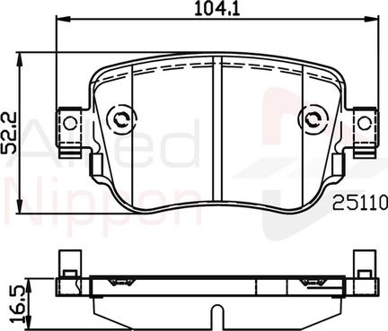 Comline ADB02220 - Bremžu uzliku kompl., Disku bremzes www.autospares.lv