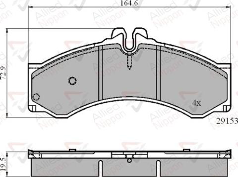 Comline ADB0271 - Тормозные колодки, дисковые, комплект www.autospares.lv