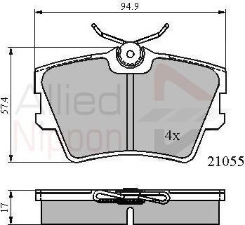 Comline ADB0272 - Brake Pad Set, disc brake www.autospares.lv