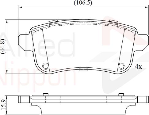 Comline ADB02776 - Bremžu uzliku kompl., Disku bremzes autospares.lv