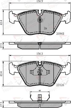 Comline ADB0798 - Тормозные колодки, дисковые, комплект www.autospares.lv