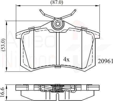 Comline ADB0797 - Brake Pad Set, disc brake www.autospares.lv