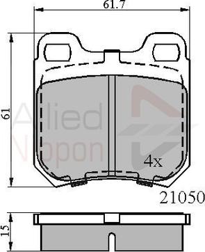 Comline ADB0741 - Тормозные колодки, дисковые, комплект www.autospares.lv