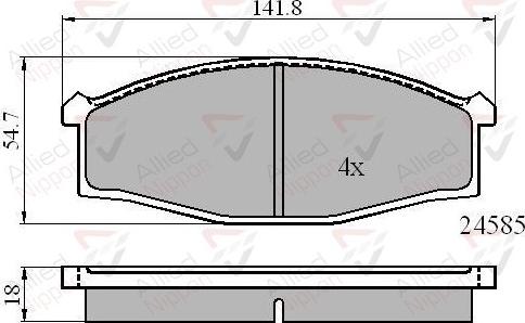 Comline ADB0758 - Bremžu uzliku kompl., Disku bremzes www.autospares.lv