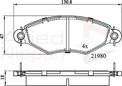 Comline ADB0704 - Bremžu uzliku kompl., Disku bremzes www.autospares.lv