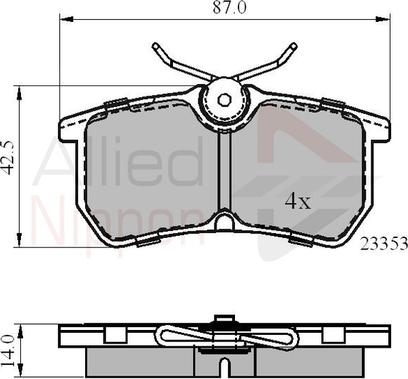 Comline ADB0705 - Bremžu uzliku kompl., Disku bremzes www.autospares.lv