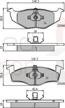 Comline ADB0706 - Brake Pad Set, disc brake www.autospares.lv