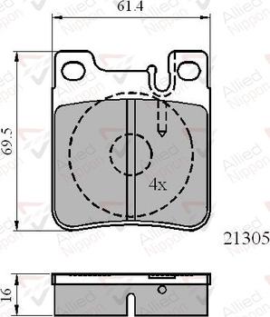 Comline ADB0702 - Bremžu uzliku kompl., Disku bremzes www.autospares.lv