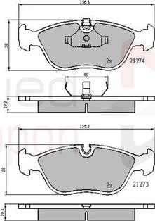 Comline ADB0719 - Brake Pad Set, disc brake www.autospares.lv