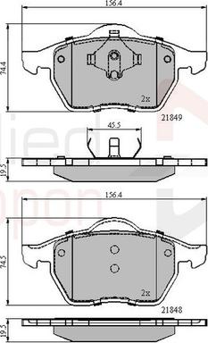 Comline ADB0715 - Brake Pad Set, disc brake www.autospares.lv