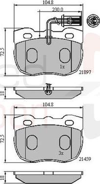 Comline ADB1401 - Тормозные колодки, дисковые, комплект www.autospares.lv