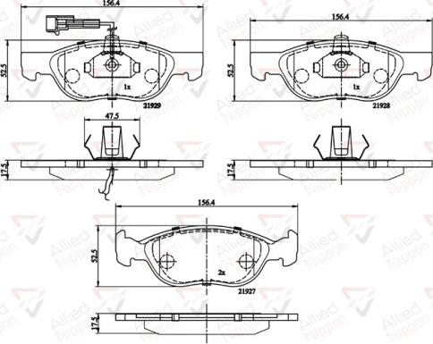 Comline ADB1477 - Bremžu uzliku kompl., Disku bremzes autospares.lv