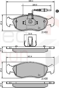 Comline ADB1570 - Brake Pad Set, disc brake www.autospares.lv