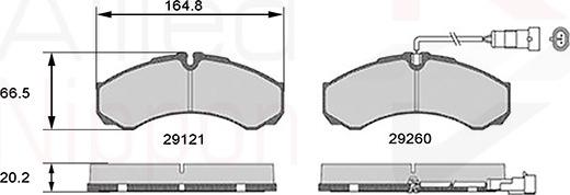 Comline ADB16031 - Brake Pad Set, disc brake www.autospares.lv