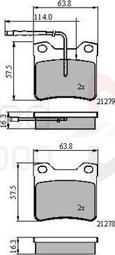 Comline ADB11060 - Bremžu uzliku kompl., Disku bremzes autospares.lv