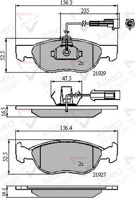 Comline ADB11016 - Bremžu uzliku kompl., Disku bremzes autospares.lv