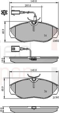 Comline ADB11031 - Bremžu uzliku kompl., Disku bremzes www.autospares.lv