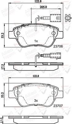 Comline ADB11037 - Bremžu uzliku kompl., Disku bremzes www.autospares.lv