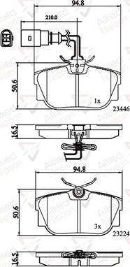 Comline ADB11151 - Brake Pad Set, disc brake www.autospares.lv