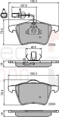 Comline ADB11168 - Brake Pad Set, disc brake www.autospares.lv