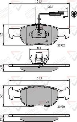 Comline ADB11171 - Тормозные колодки, дисковые, комплект www.autospares.lv