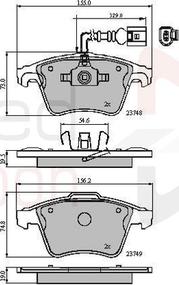 Comline ADB11311 - Bremžu uzliku kompl., Disku bremzes www.autospares.lv