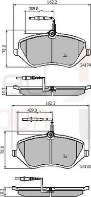 Comline ADB11251 - Brake Pad Set, disc brake www.autospares.lv